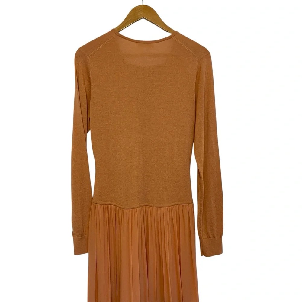 Ulla Johnson Peach Lace-Up Long Sleeve Maxi Dress - Picture 7 of 13